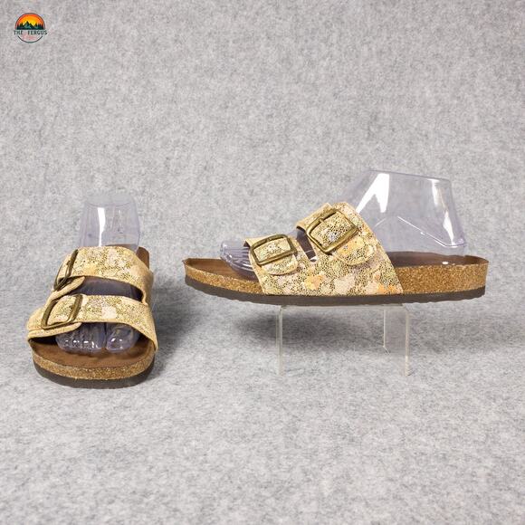 White Mountain Footbeds Helga Slide Sandals Brown Granola Girl Women's Size 8.5 - Picture 1 of 9